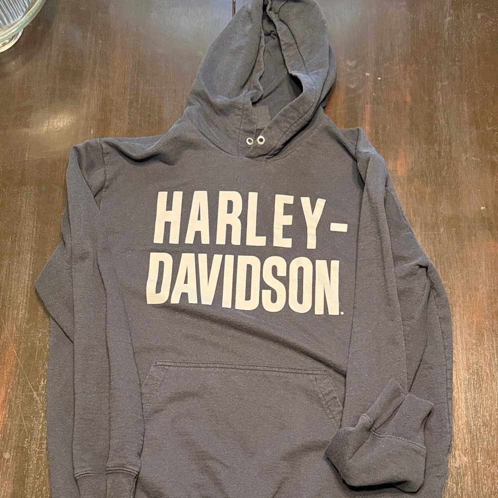 Harley-Davidson Charcoal Crewneck Sweatshirt with White Lettering